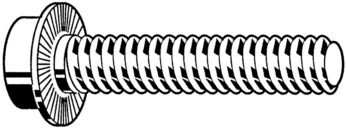 Self-locking hexagon socket head cap screw with flange Steel Plain 100