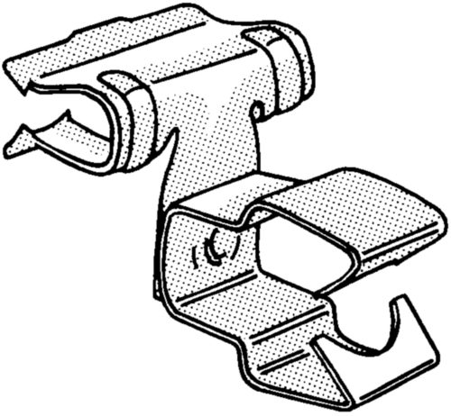 FASTCLIP Beam clip/conduit clip combination (snap-in) type BCC Spring steel Deltatone