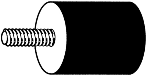 Cylindrical mounting type B Steel/natural rubber Zinc plated