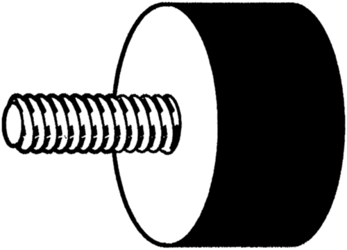 Cylindrical mounting type D and KD Steel/natural rubber Zinc plated