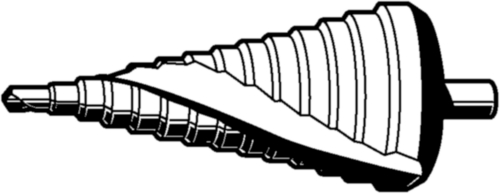 Fabory Stufenbohrer Spiral Fluted with Split point HSS 1-9 4,0-20,0MM