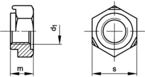 Hexagon weld nut DIN 929 Steel Max. 0,25%C Plain