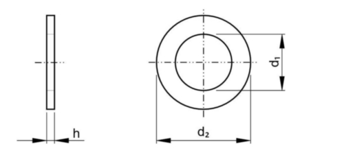 Plain washer DIN 125-1A Plastic Polyamide (nylon) 6.6