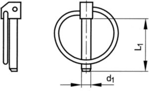 Linch pin Spring steel Zinc plated