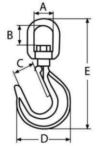 Trailer hook Stainless steel A4