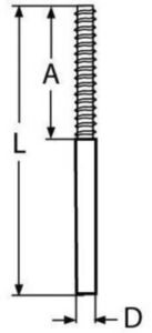 Swage stud Stainless steel A4