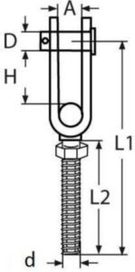 Ligação flexível Aço inoxidável (Inox) A2
