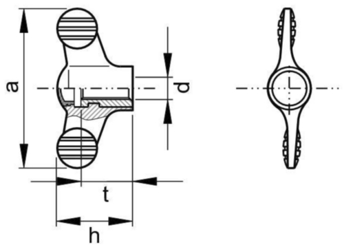 Wing grip Plastic Polyamide (nylon) 6