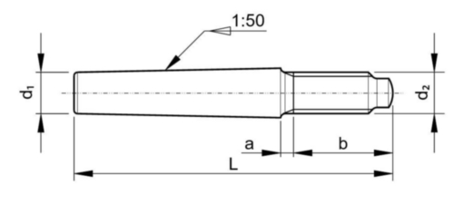 Goupille conique à filetage extérieur constant DIN 7977 Acier de décolletage