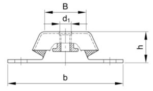 Trelleborg Mountings Cushyfloat Steel/rubber compound Zincat Small